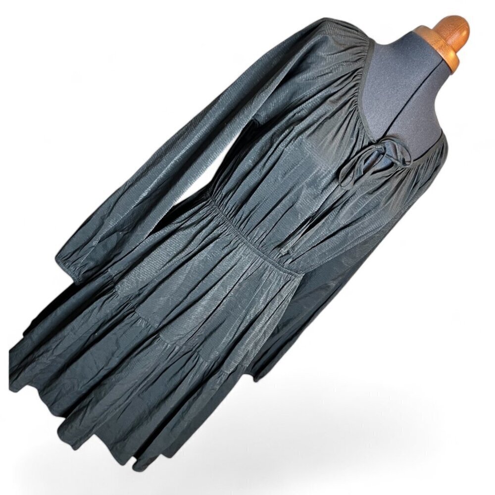 Umgee Long Sleeve Peasant Dress Black M